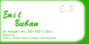 emil buban business card